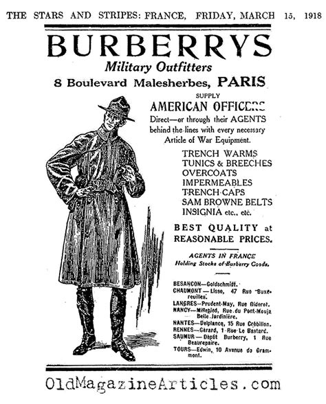 thomas Burberry coat history